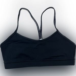 Lululemon Black Flow Y Sports Bra Size 10